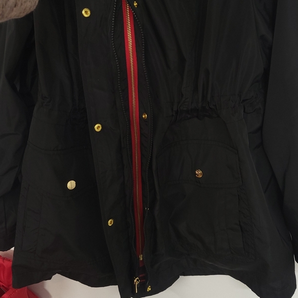 NWT Catherines 3-in-1 Parka Anorak Jacket, black red size 0X - Picture 7 of 14